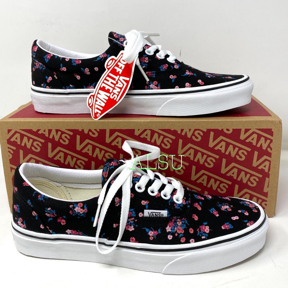 💖MEGA SALE💖VANS Era Low Top Ditsy Floral Black Canvas Women’s 5 VN0A4U398KI - Picture 2 of 11